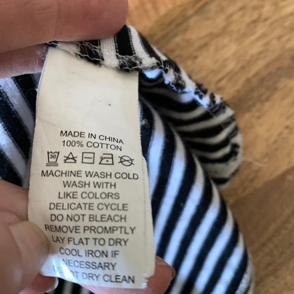 Classic Black and White Striped Women's Top - Picture 5 of 5